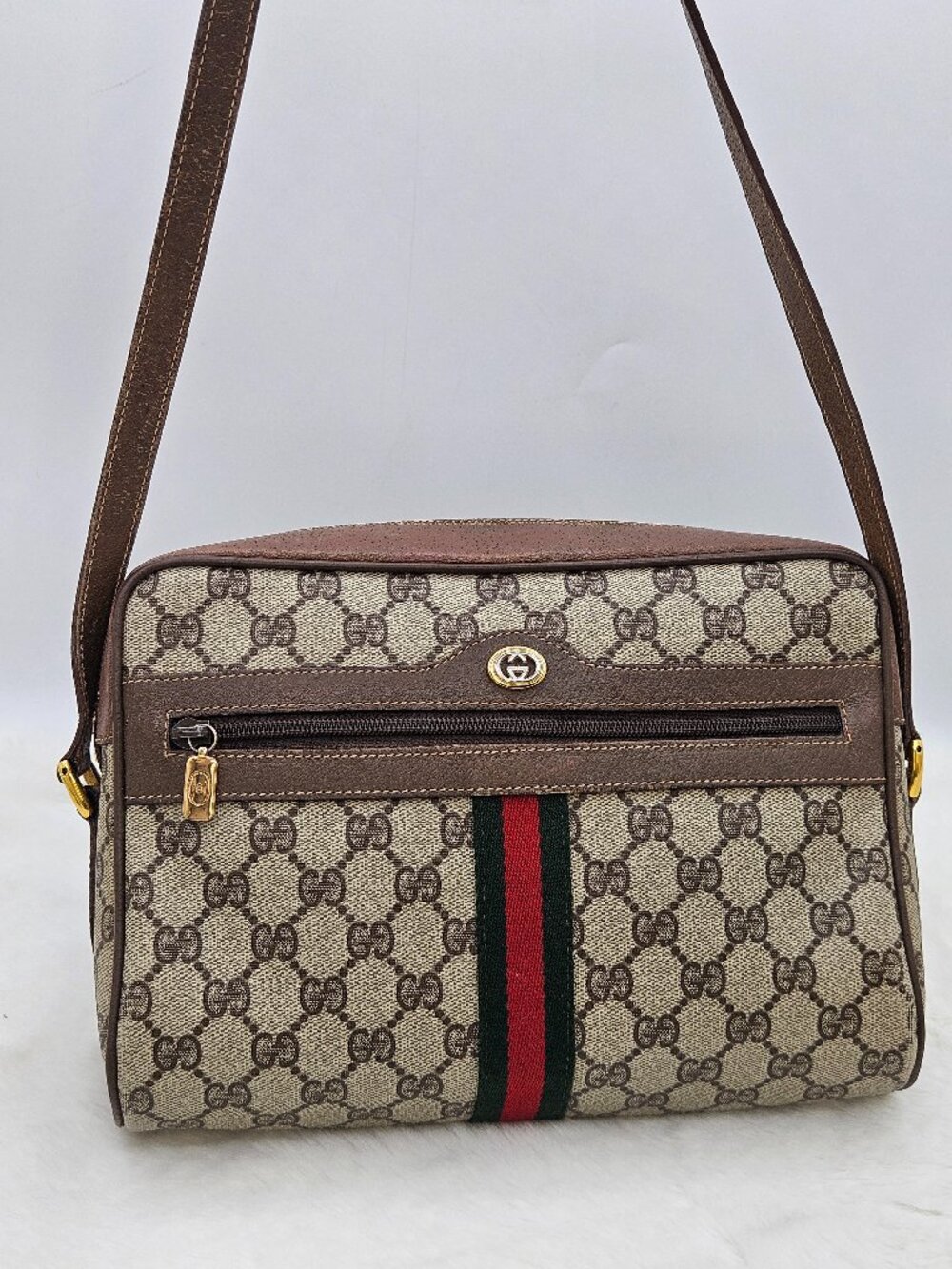 Gucci Ophidia Brown Canvas Bag